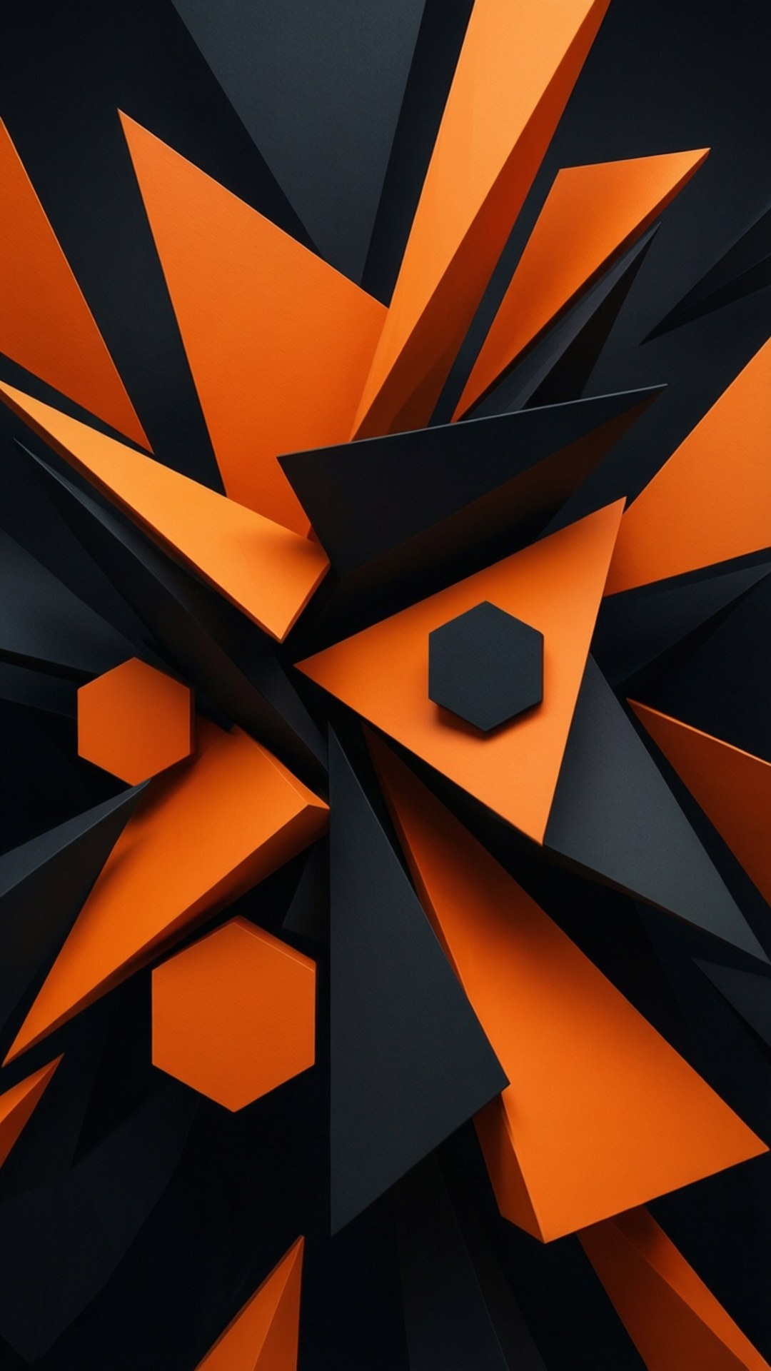 Orange Geometry Papéis de Parede