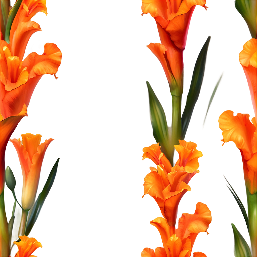 Orange Gladiolus Grace Png Wcu94 PNG