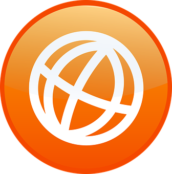 Orange Global Network Icon PNG