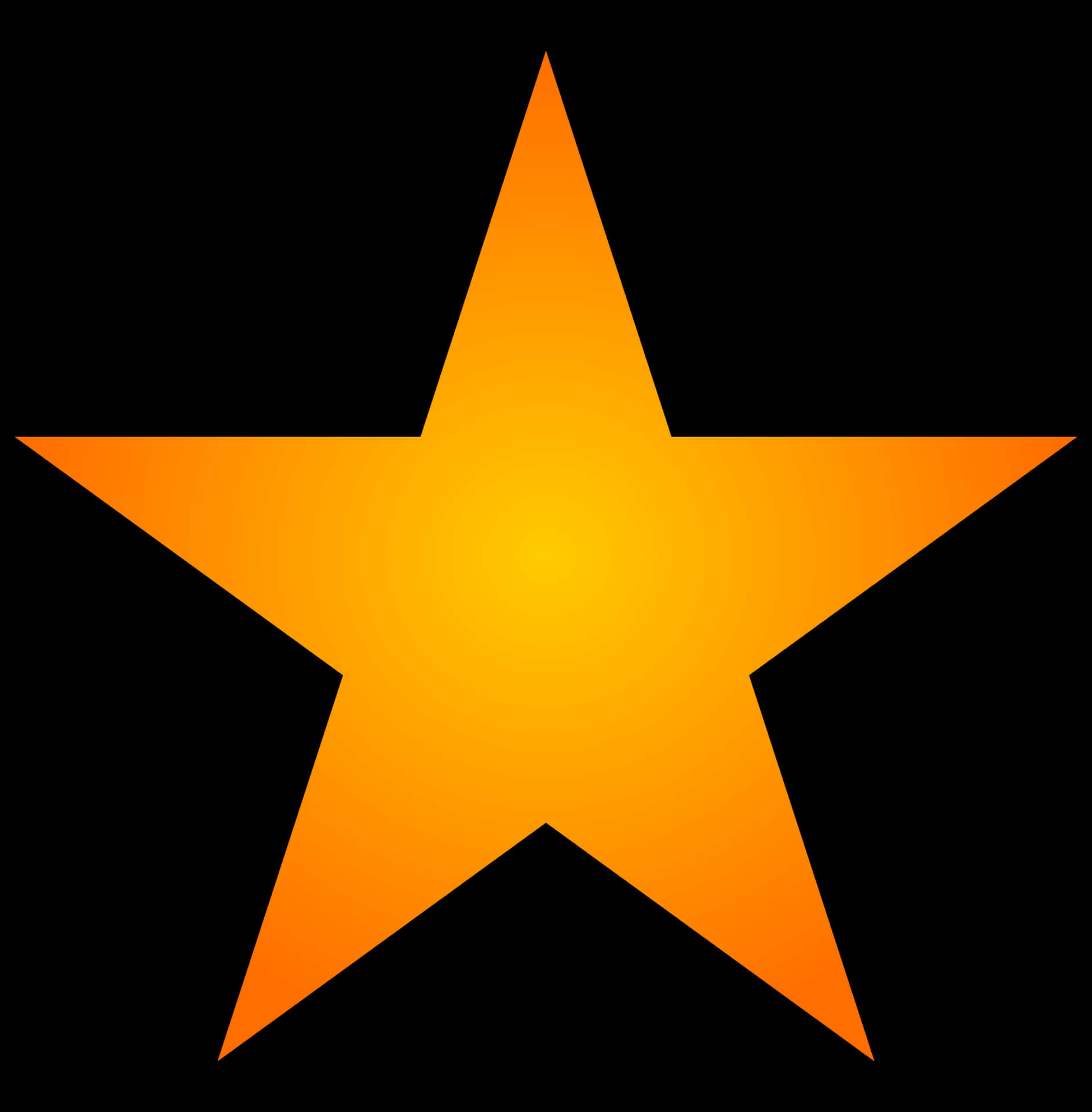 Orange Gradient Star Graphic PNG