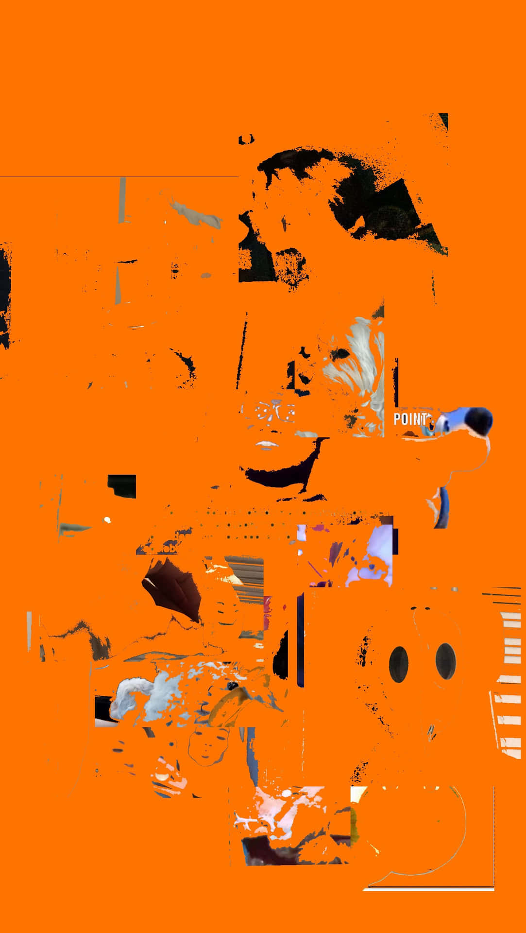 Orange Grunge Collage Artwork Wallpaper