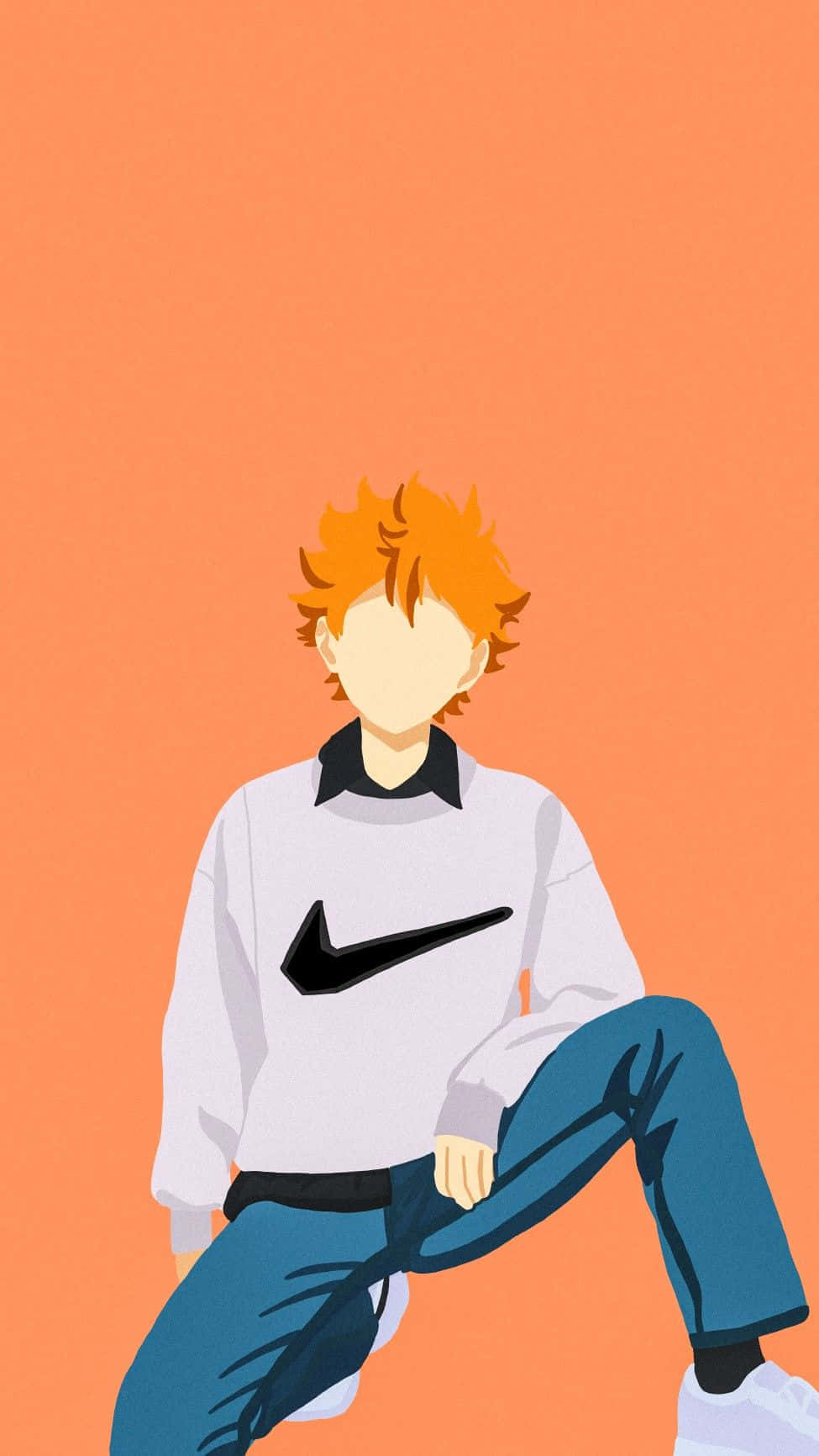 Orange Haired Anime Character Illustration Wallpaper