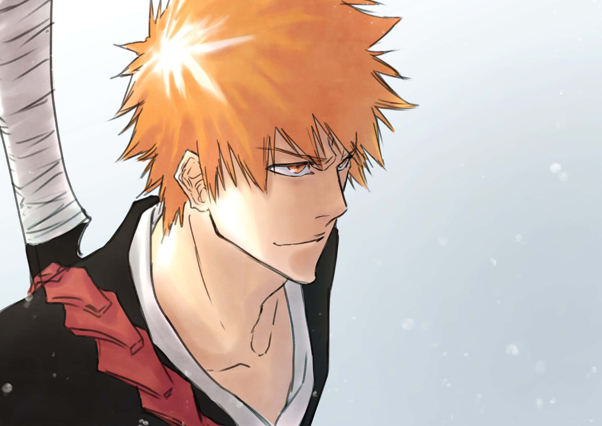 Orange Haired Anime Character Side Glance Wallpaper