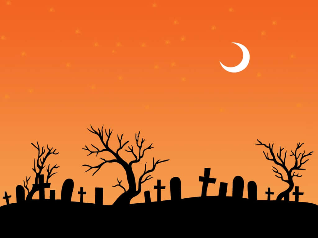 Spooky Orange Halloween Background