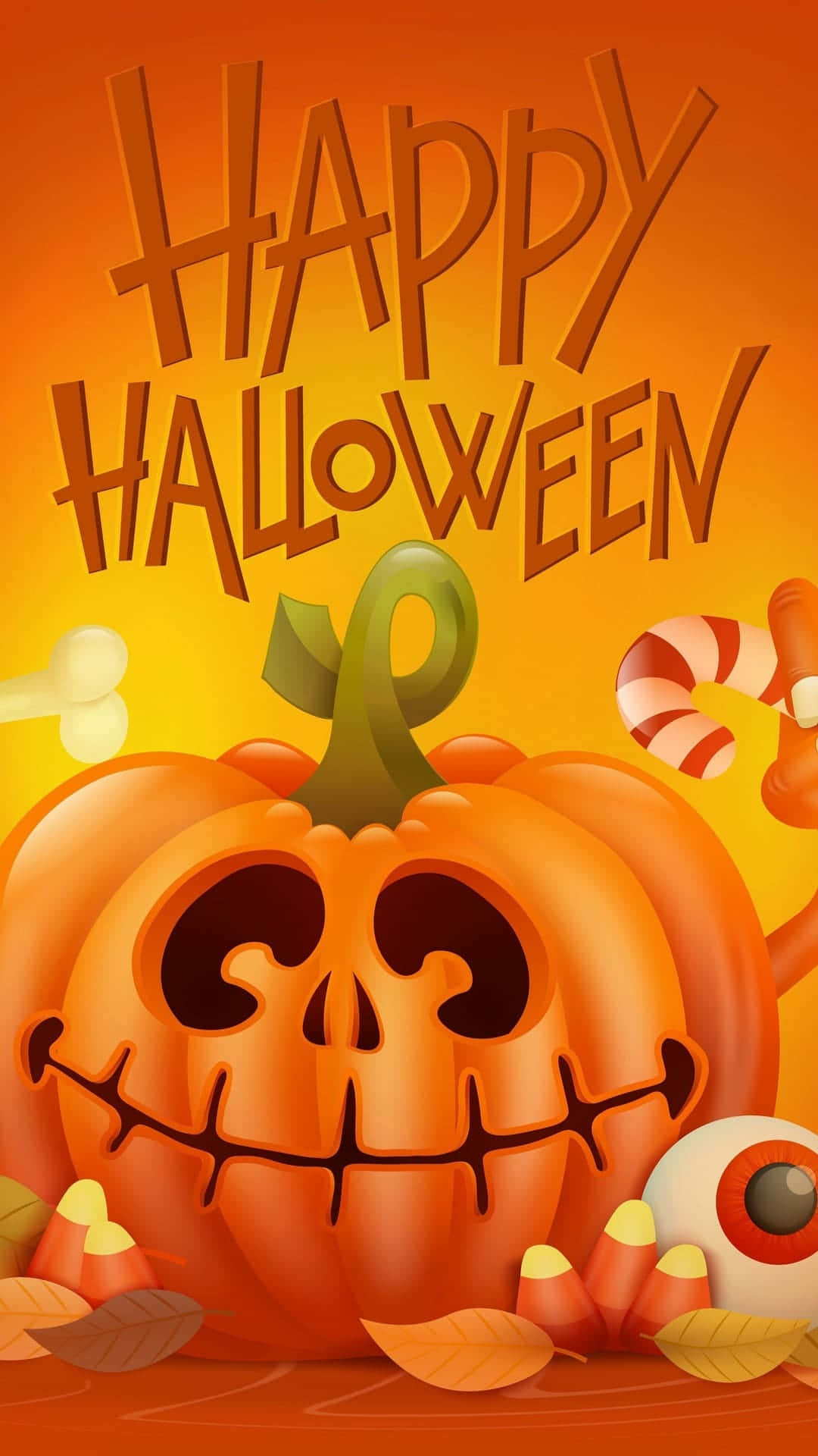 Calabazade Halloween Naranja De Jack-o'-lantern Fondo de pantalla