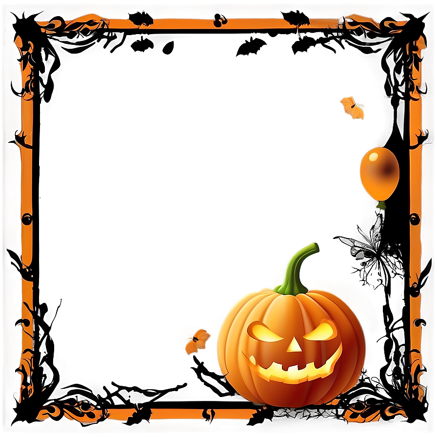 Orange Halloween Border Png 38 PNG