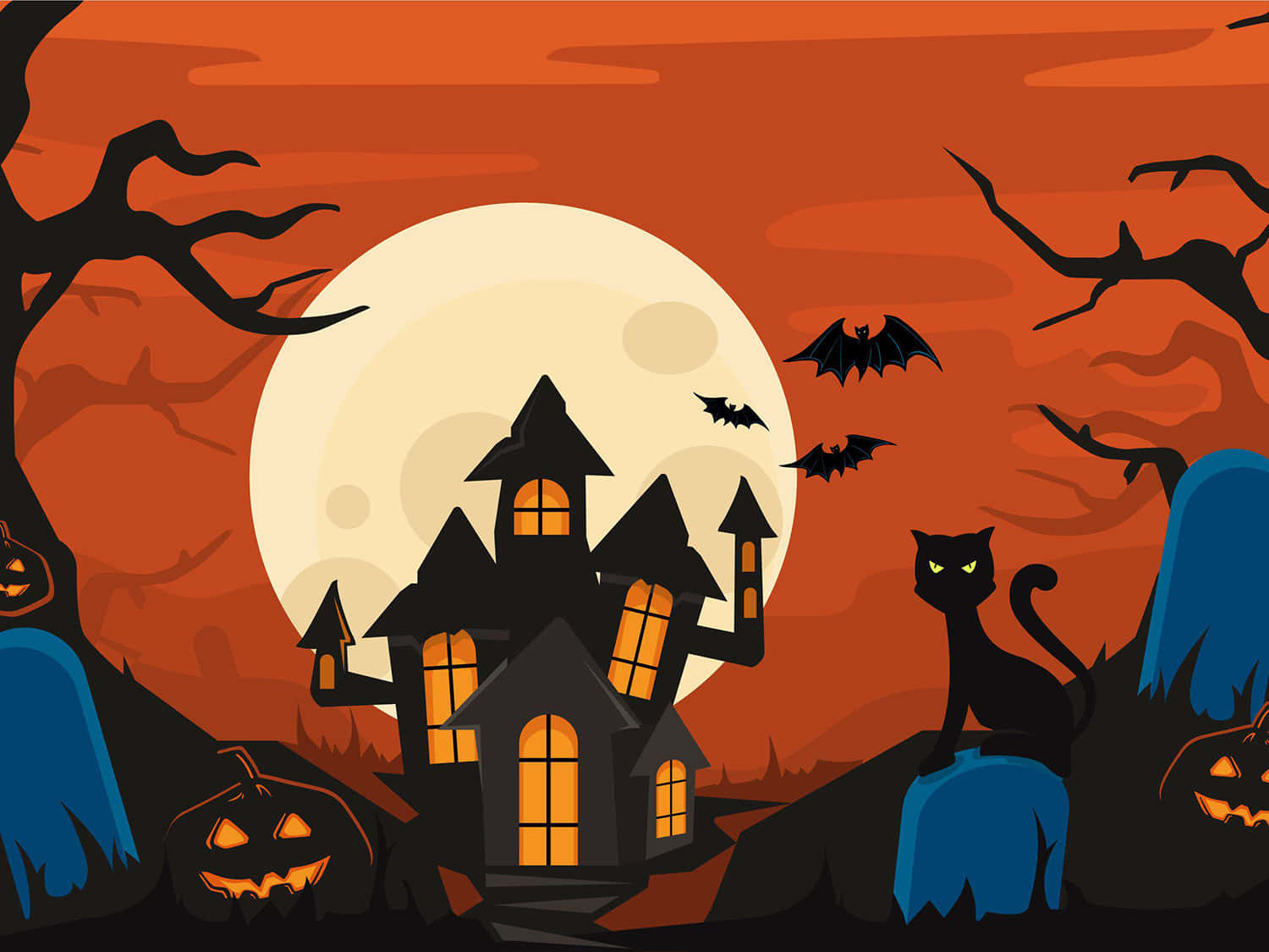 Celebrate a Spooktacular Halloween with Orange Wallpaper