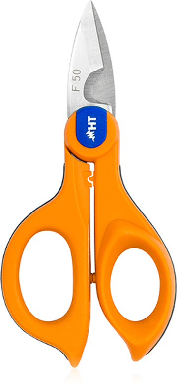 Orange Handled Scissors PNG
