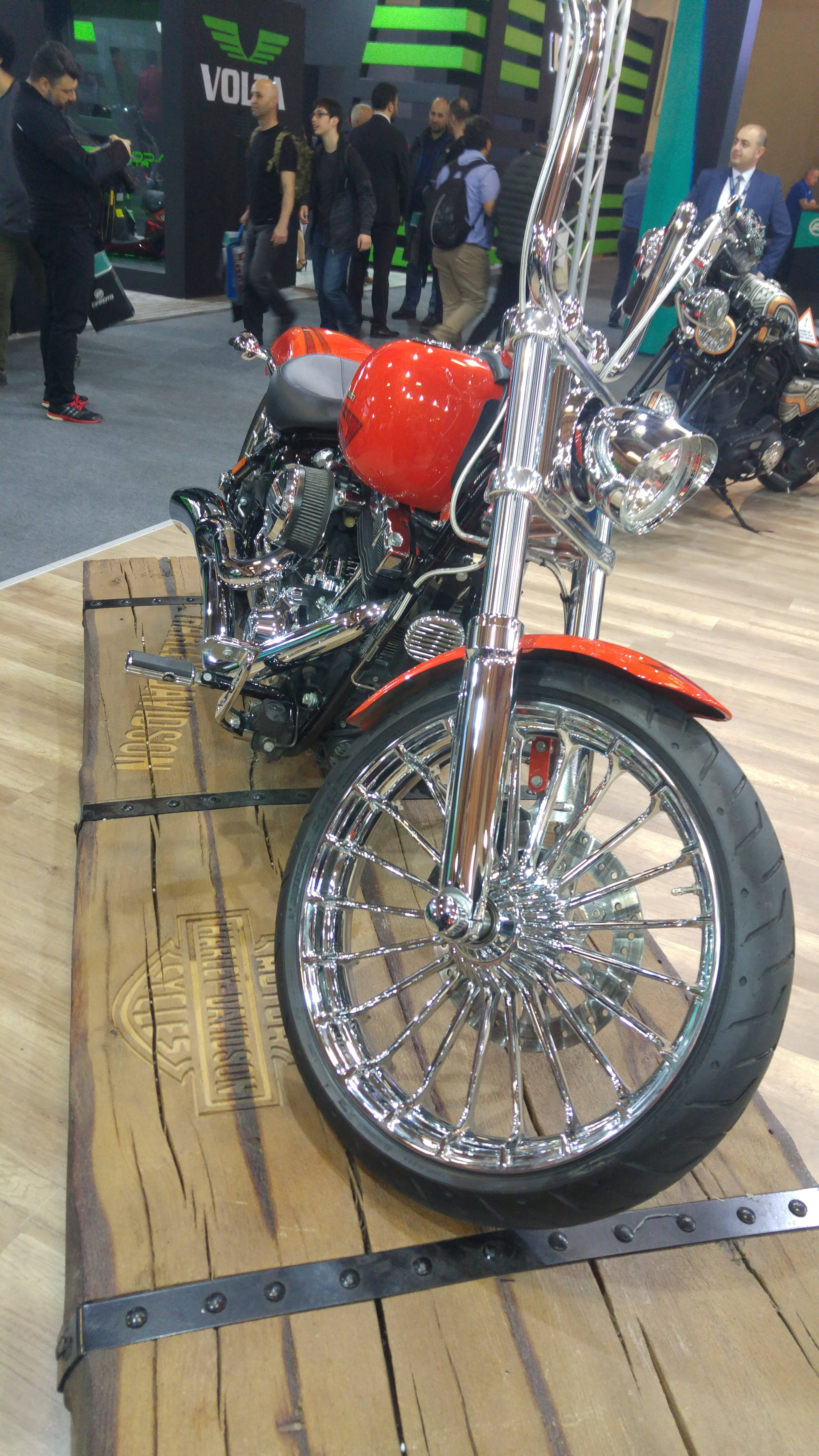 Orange Harley Davidson Mobile Wallpaper