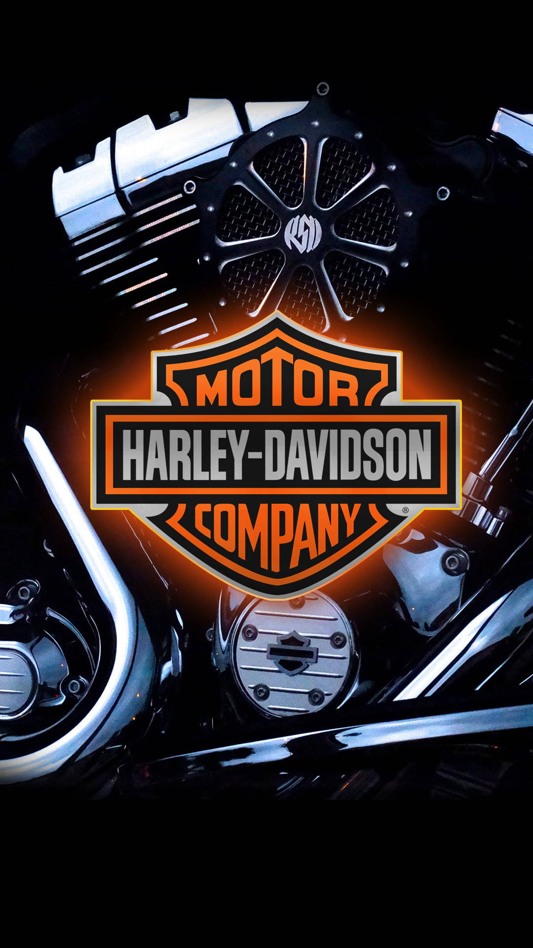 Orange Harley Davidson Mobile Picture
