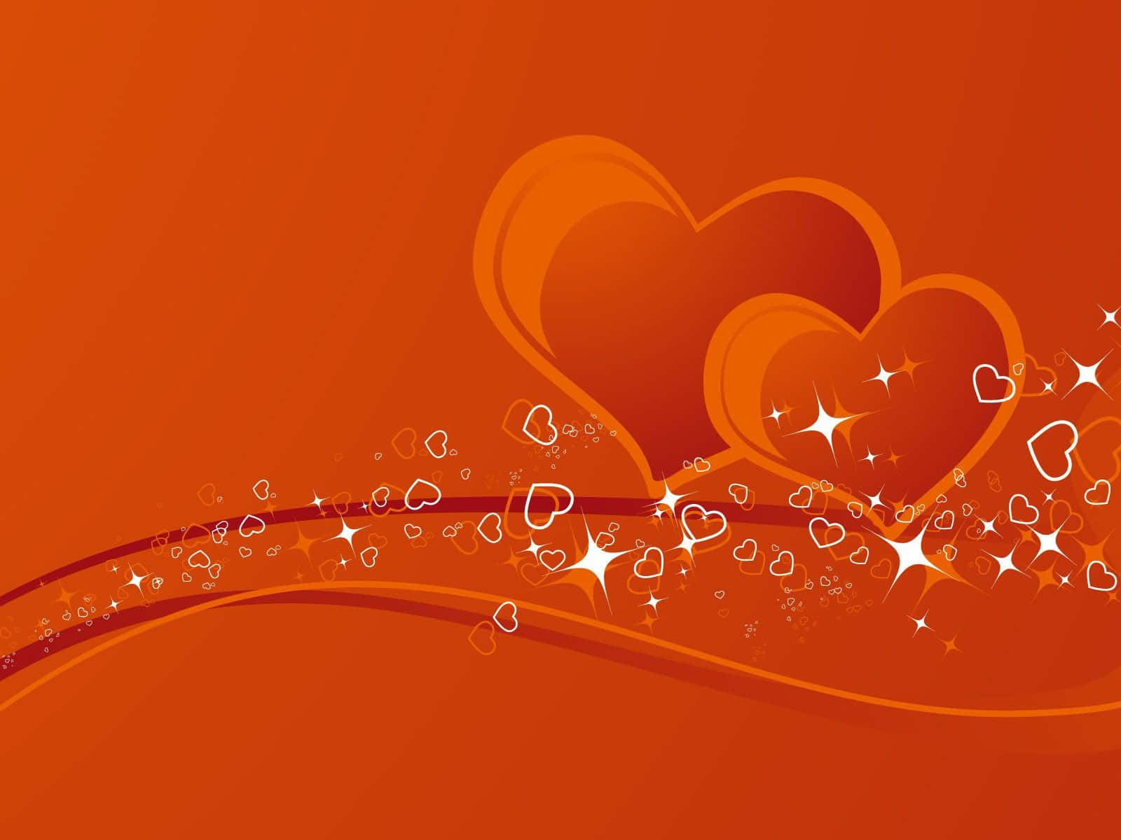 A Vibrant Orange Heart - The Symbol of Love and Passion Wallpaper