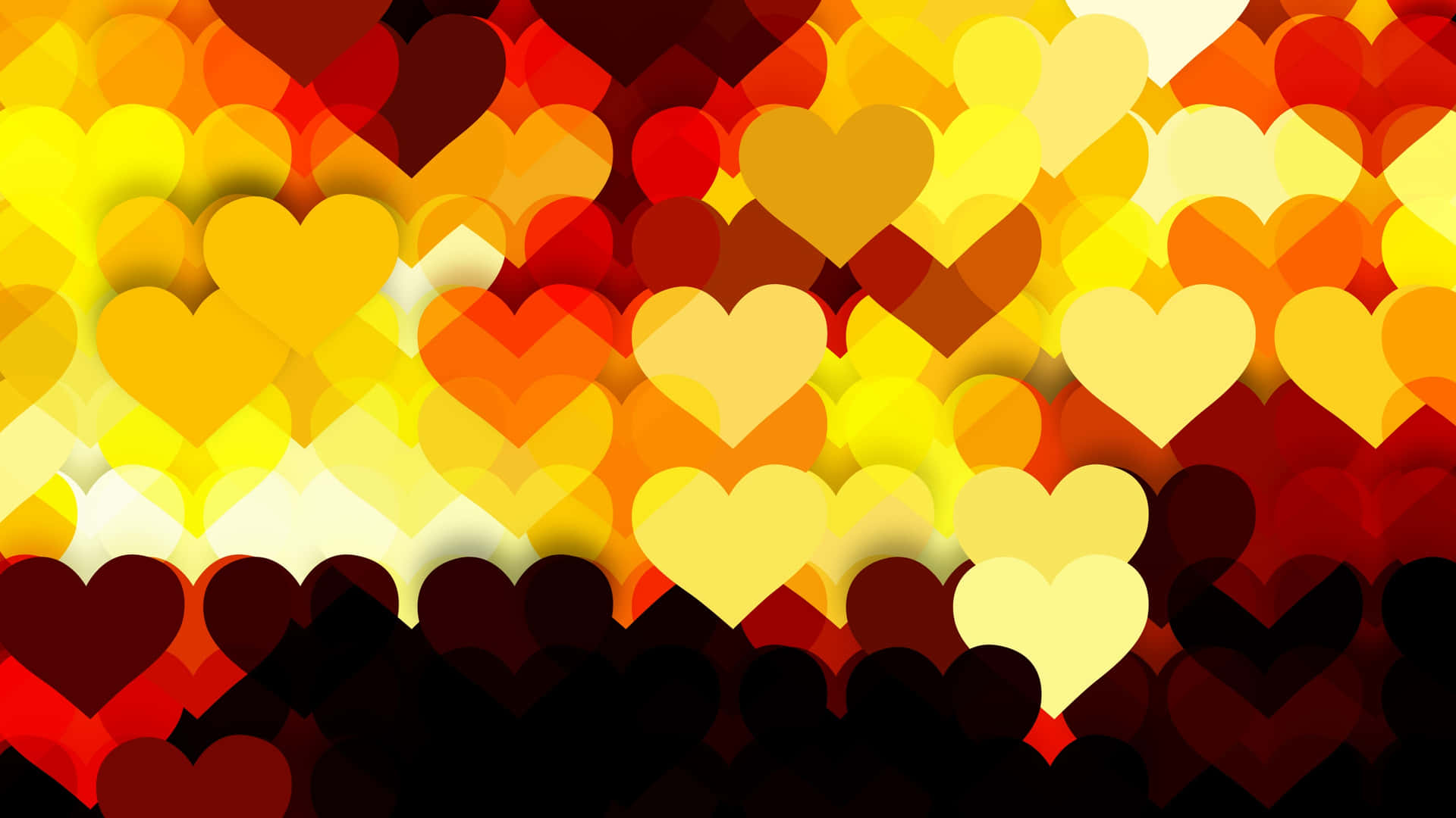 Orange Heart of Love Wallpaper