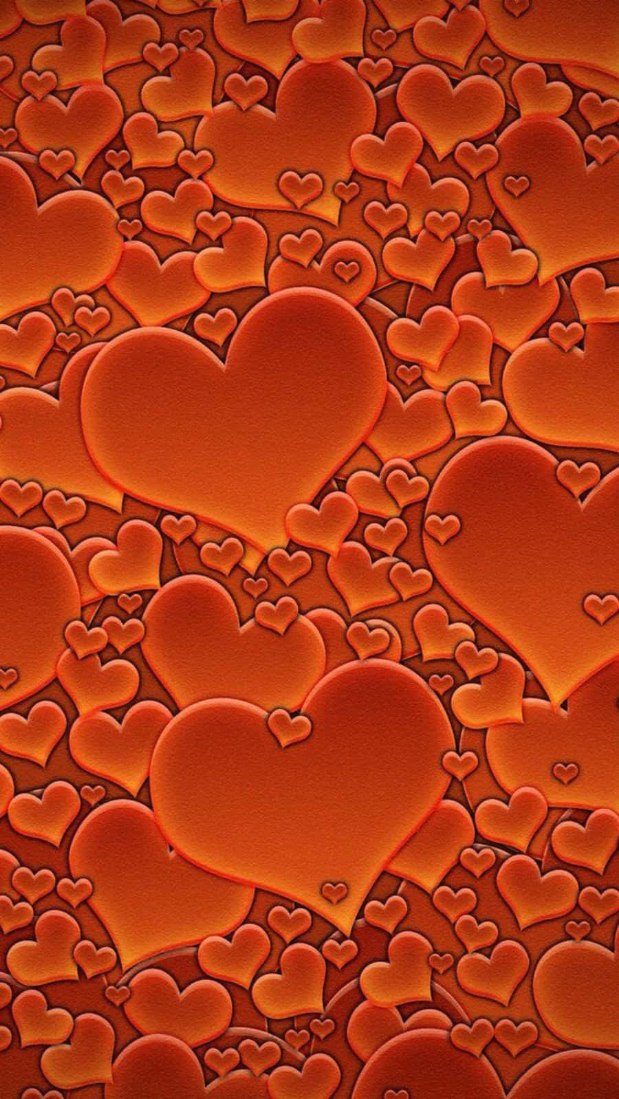 Orange Heart Wallpaper Wallpaper