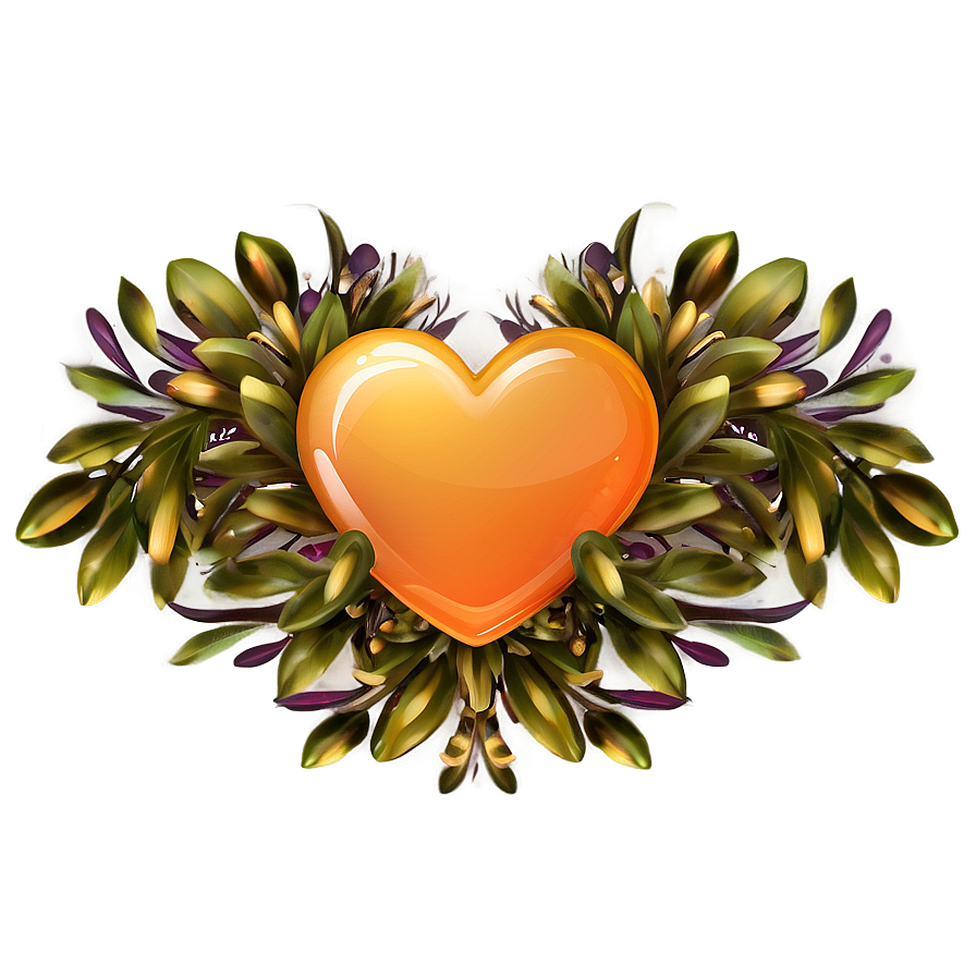 Orange Heart Emoji Png Graphic 87 PNG