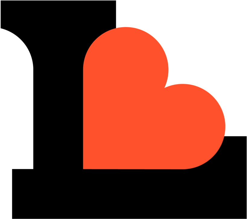 Orange Heart Icon Graphic PNG