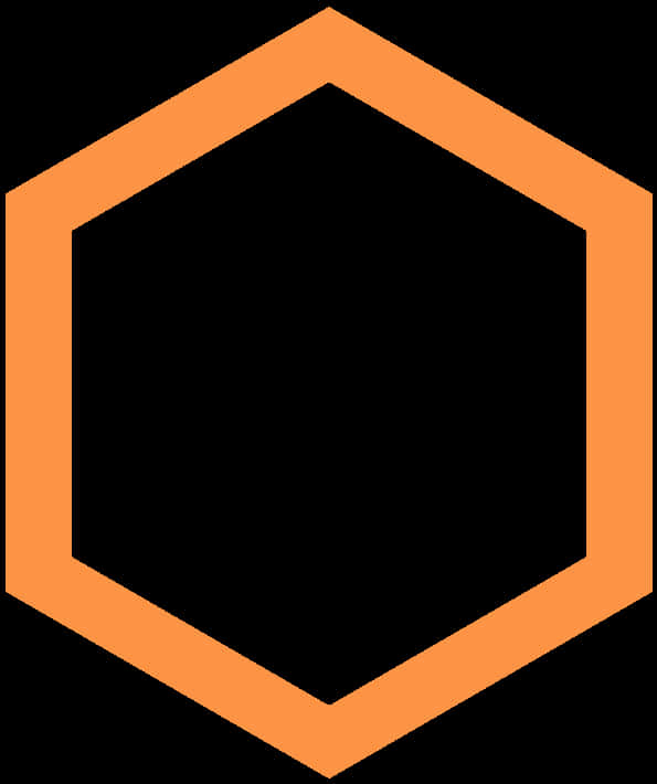 Orange Hexagon Shape PNG