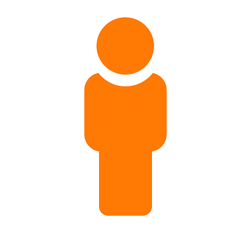 Orange Icon Person Silhouette PNG