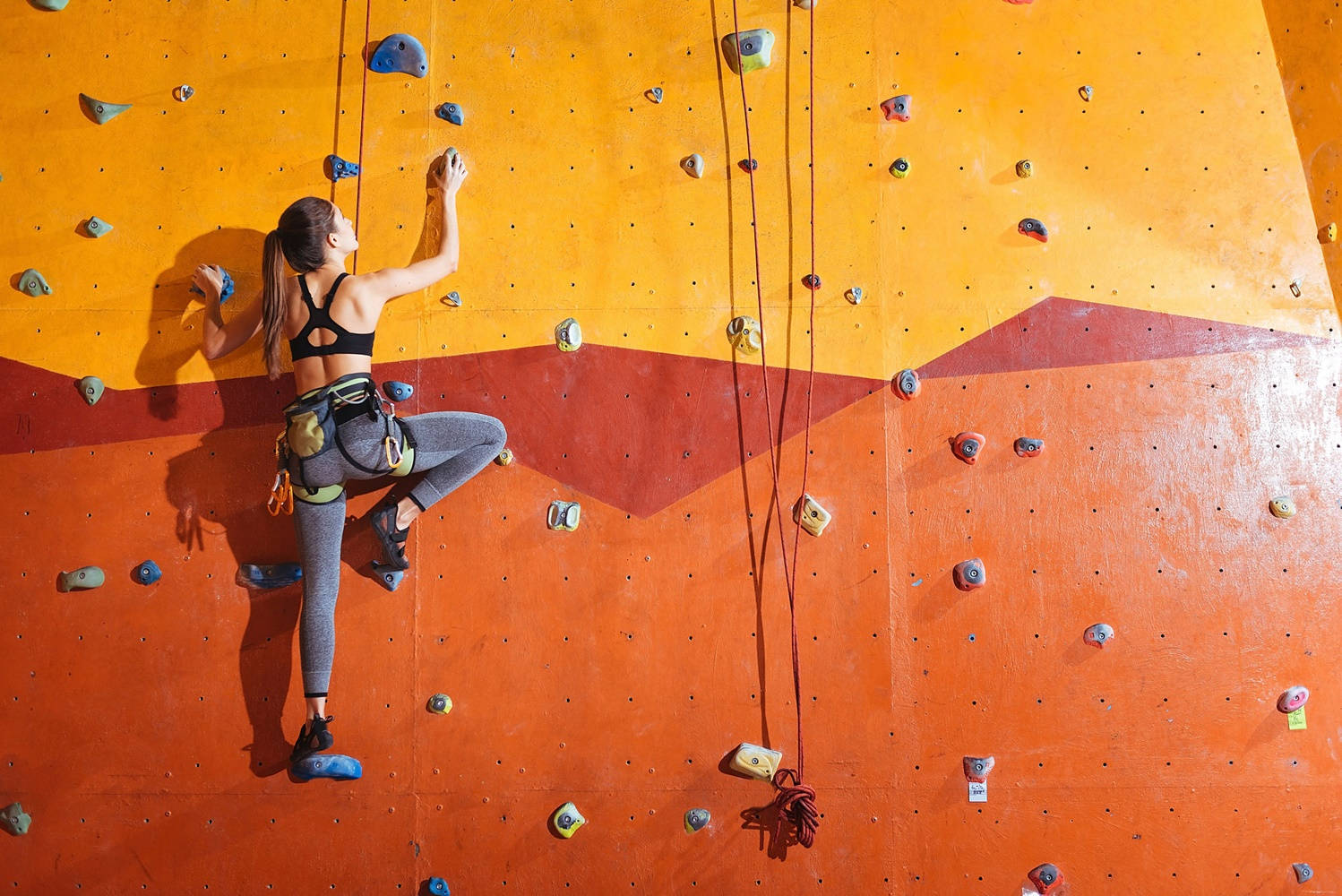 Orange indre sport klatring venue Wallpaper