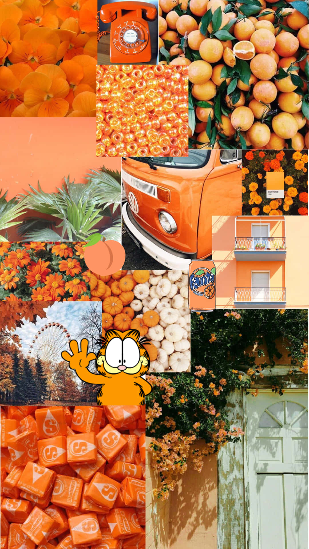 Det ultra stylish oransje iPhone X bakgrunnen Wallpaper