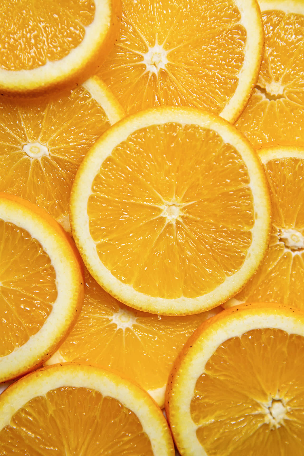 Frugtskiver af orange iPhone tapet Wallpaper