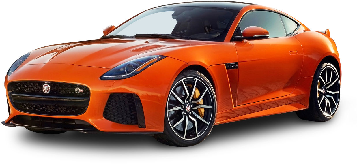 Orange Jaguar F Type Coupe PNG