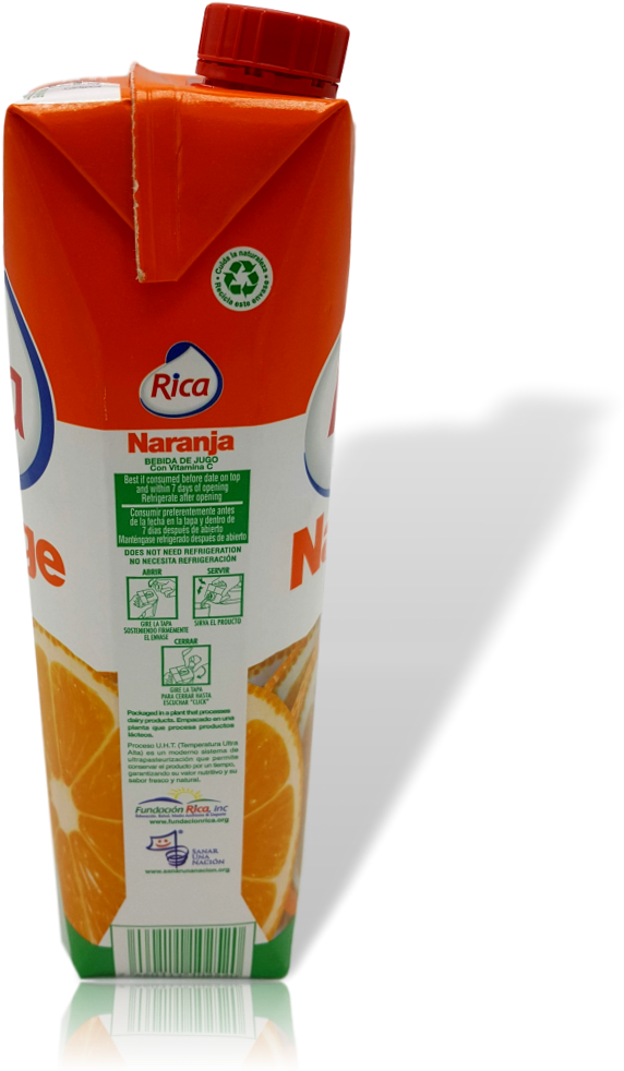 Orange Juice Carton Packaging PNG