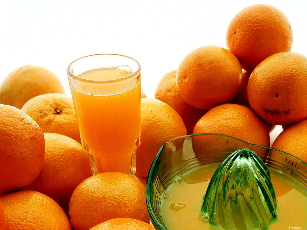 Orange Juice Freshly Squeezed Wallpaper