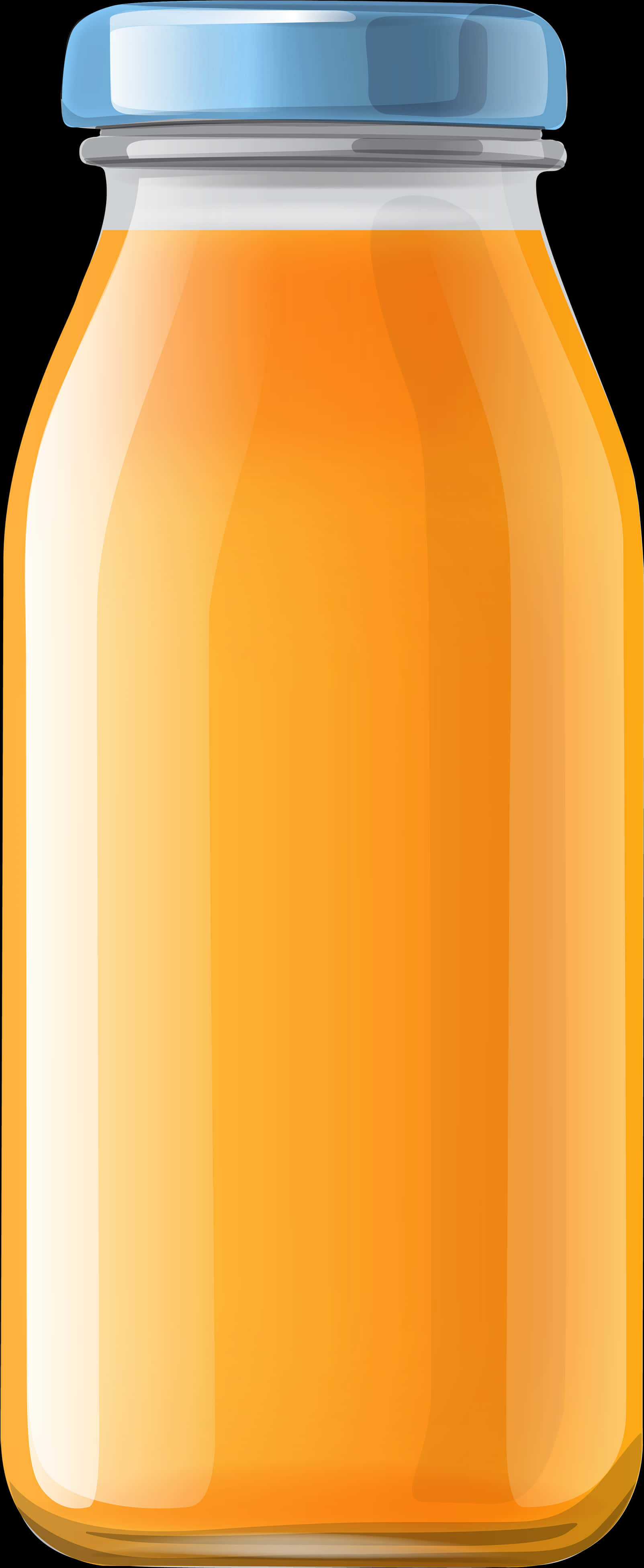 Orange Juice Glass Bottle PNG