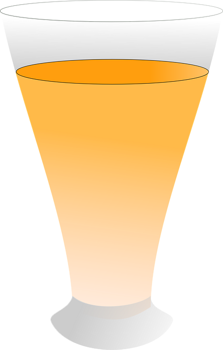 Orange Juice Glass Vector PNG