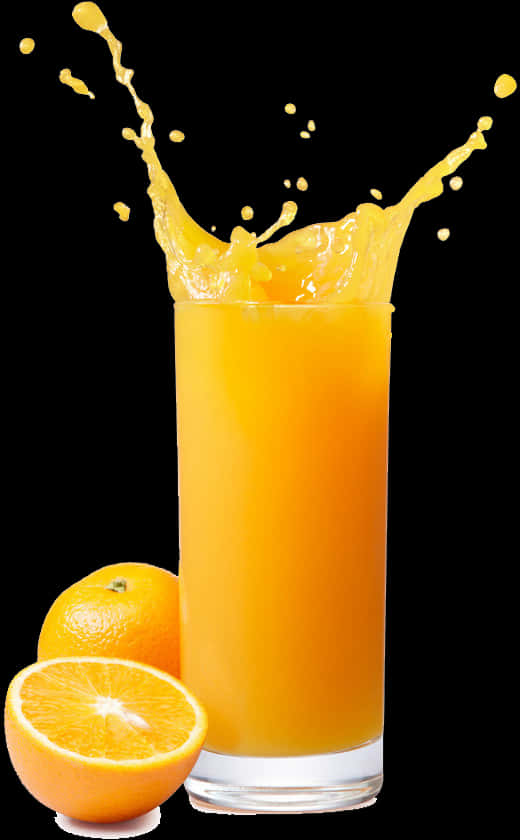 Orange Juice Splash Fresh Fruit Photography PNG