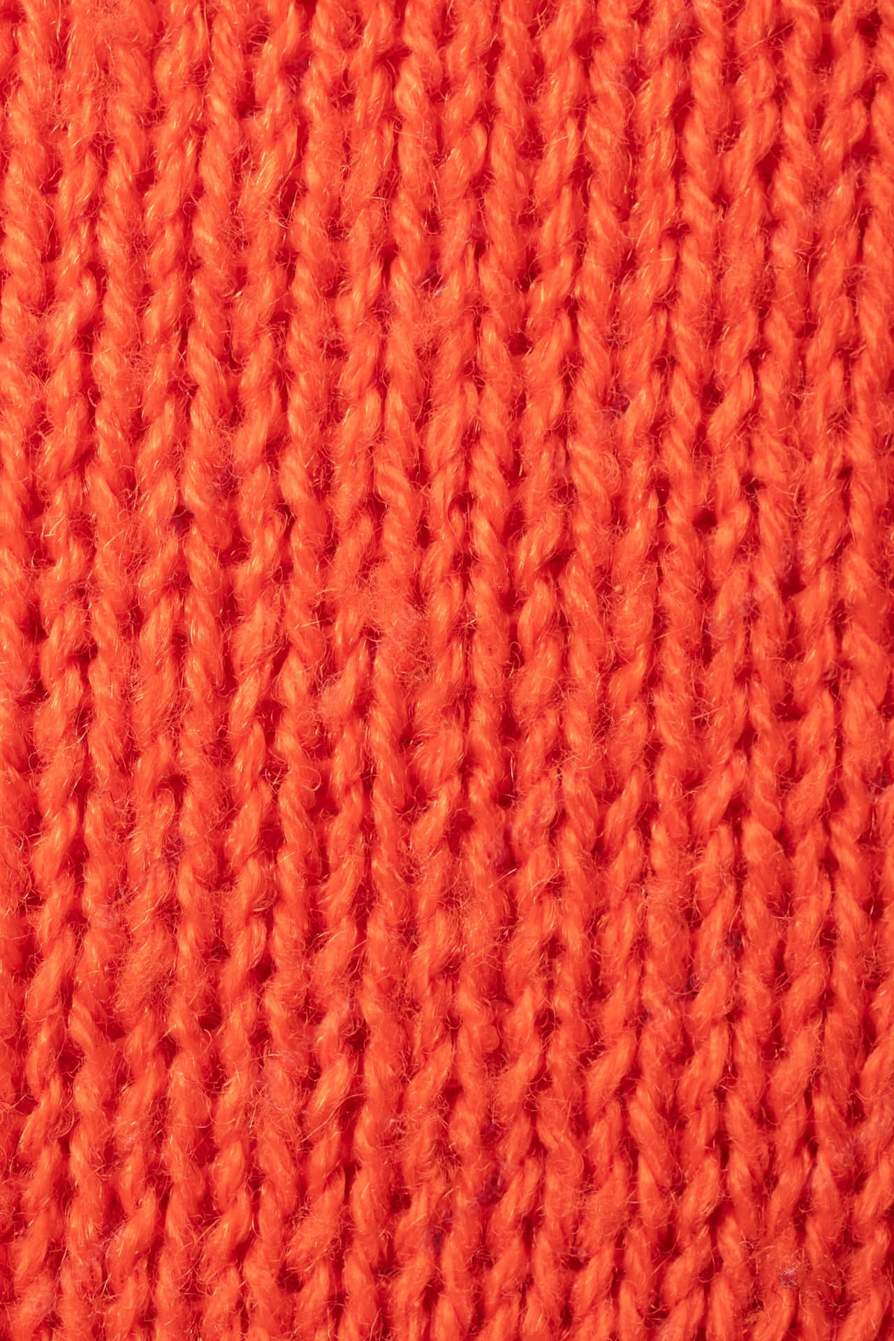 Orange Knitted Yarn Texture Wallpaper