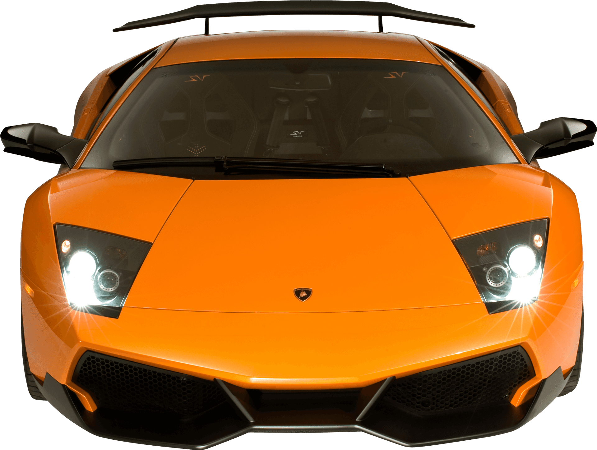 Orange Lamborghini Murcielago S V Front View PNG