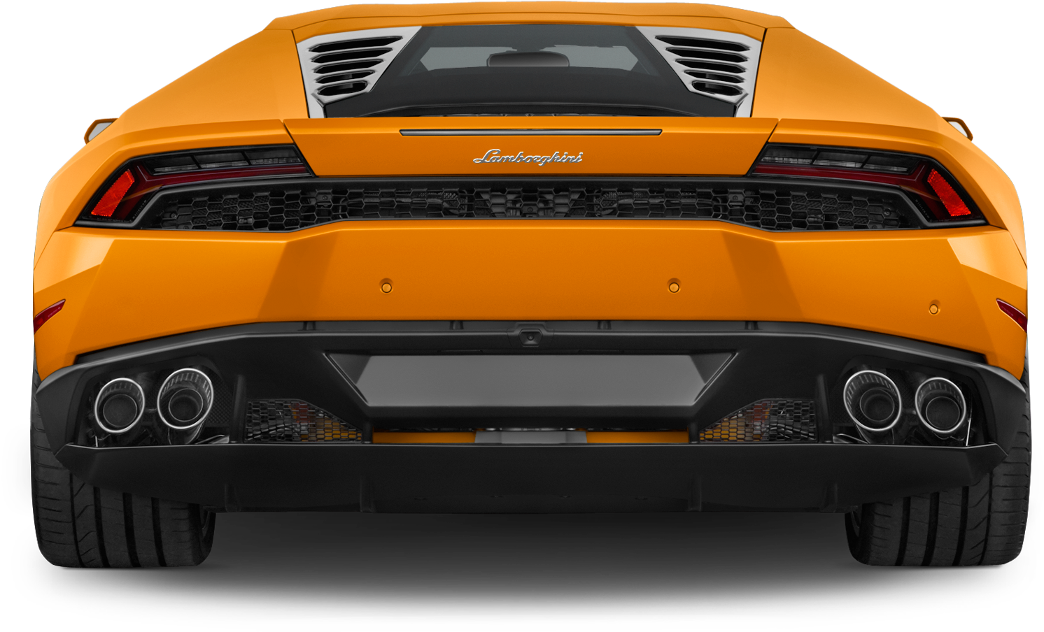 Orange Lamborghini Rear View PNG