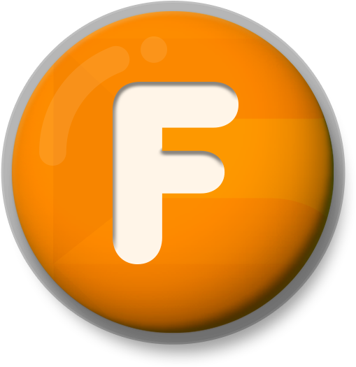 Orange Letter F Icon PNG