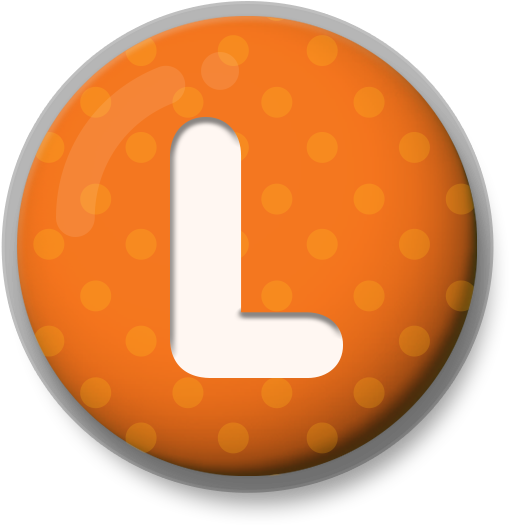 Orange Letter L Icon PNG