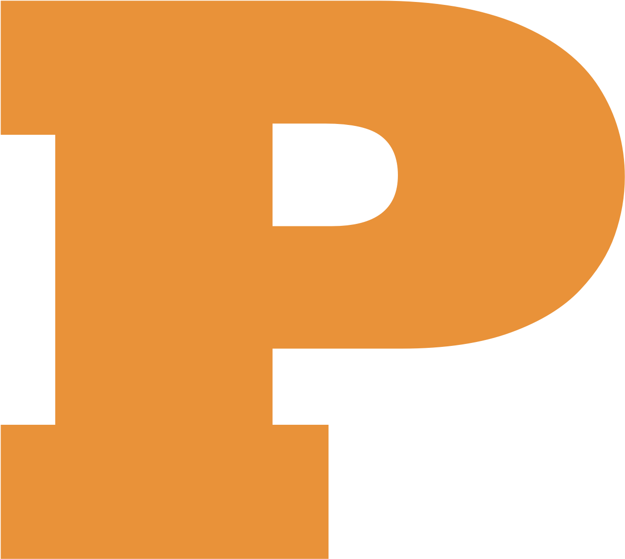 Orange Letter P Logo PNG