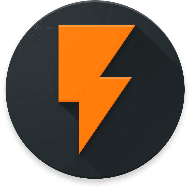 Orange Lightning Bolt Icon PNG