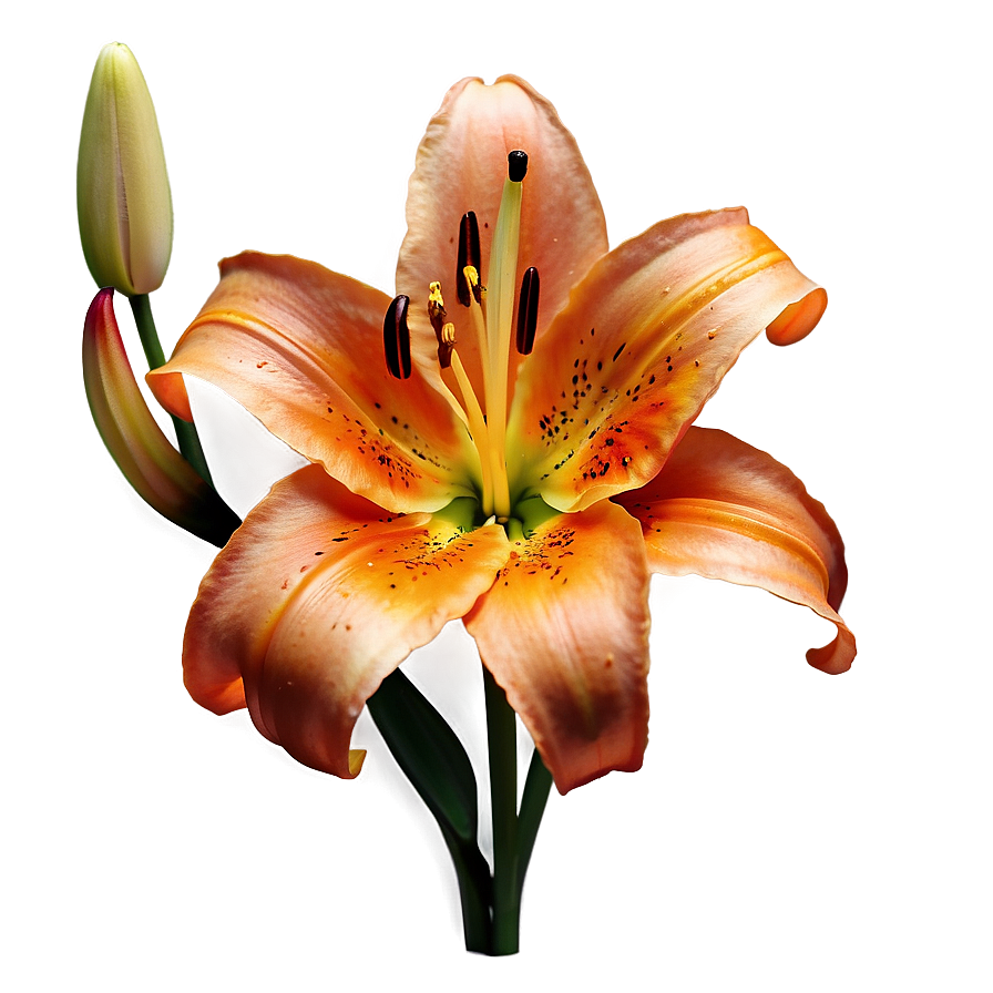 Orange Lily Elegance Png Nts PNG