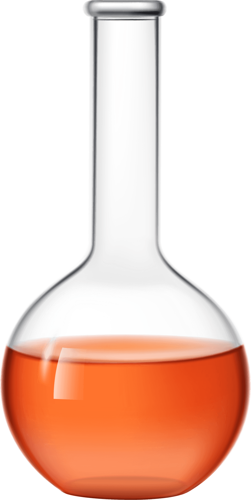 Orange Liquidin Flask PNG