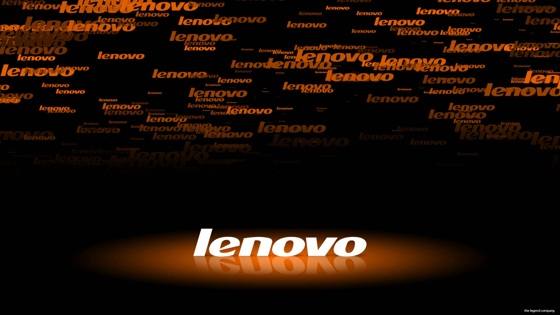 Orange Lit Logo Lenovo HD Wallpaper