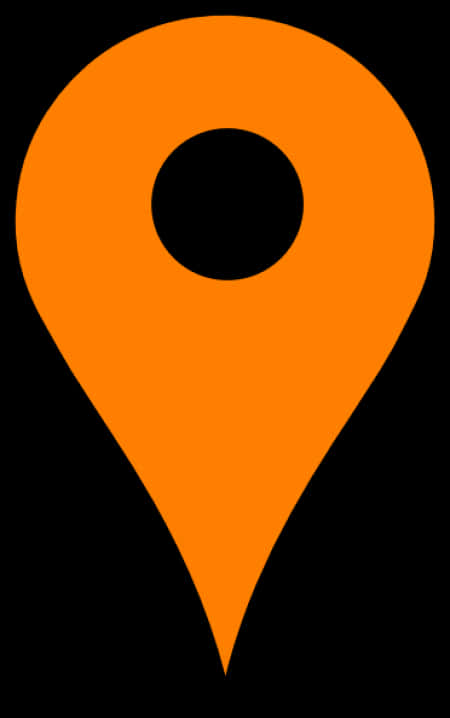 Orange Location Pin Icon PNG
