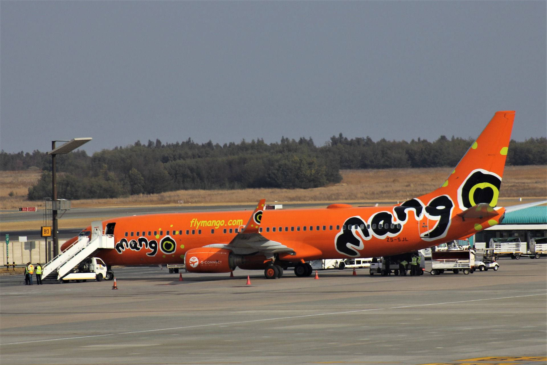 Orange Mango Airlines Passenger Plane Wallpaper