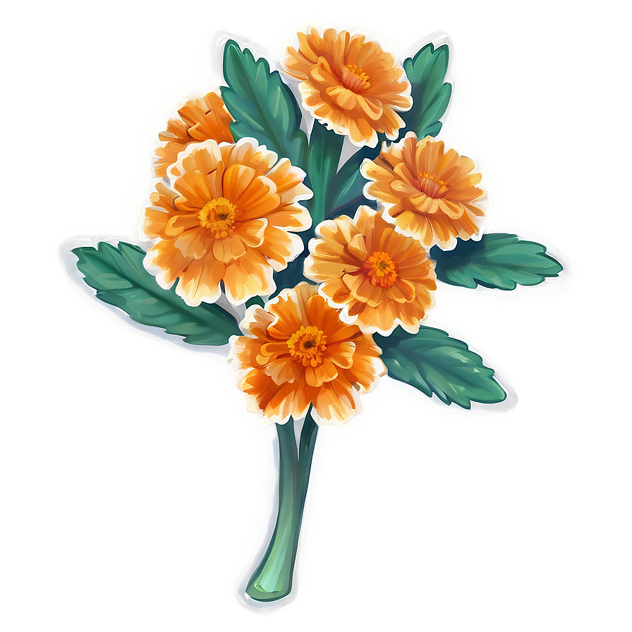 Orange Marigold Charm Png 06122024 PNG