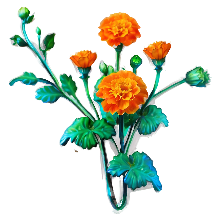 Orange Marigold Charm Png Khj92 PNG