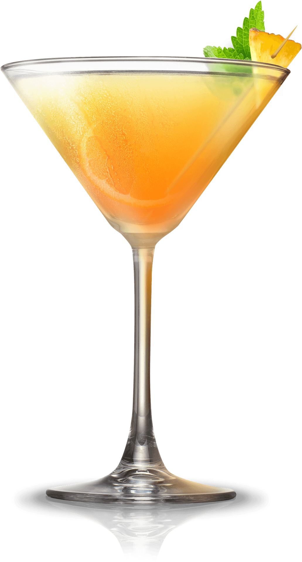 Orange Mint Martini Cocktail PNG