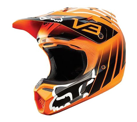 Orange Motocross Helmet Design PNG