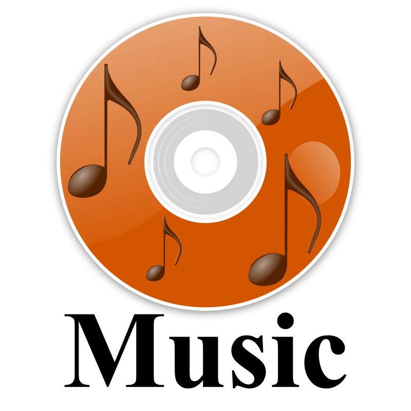 Orange Music Disc Icon PNG