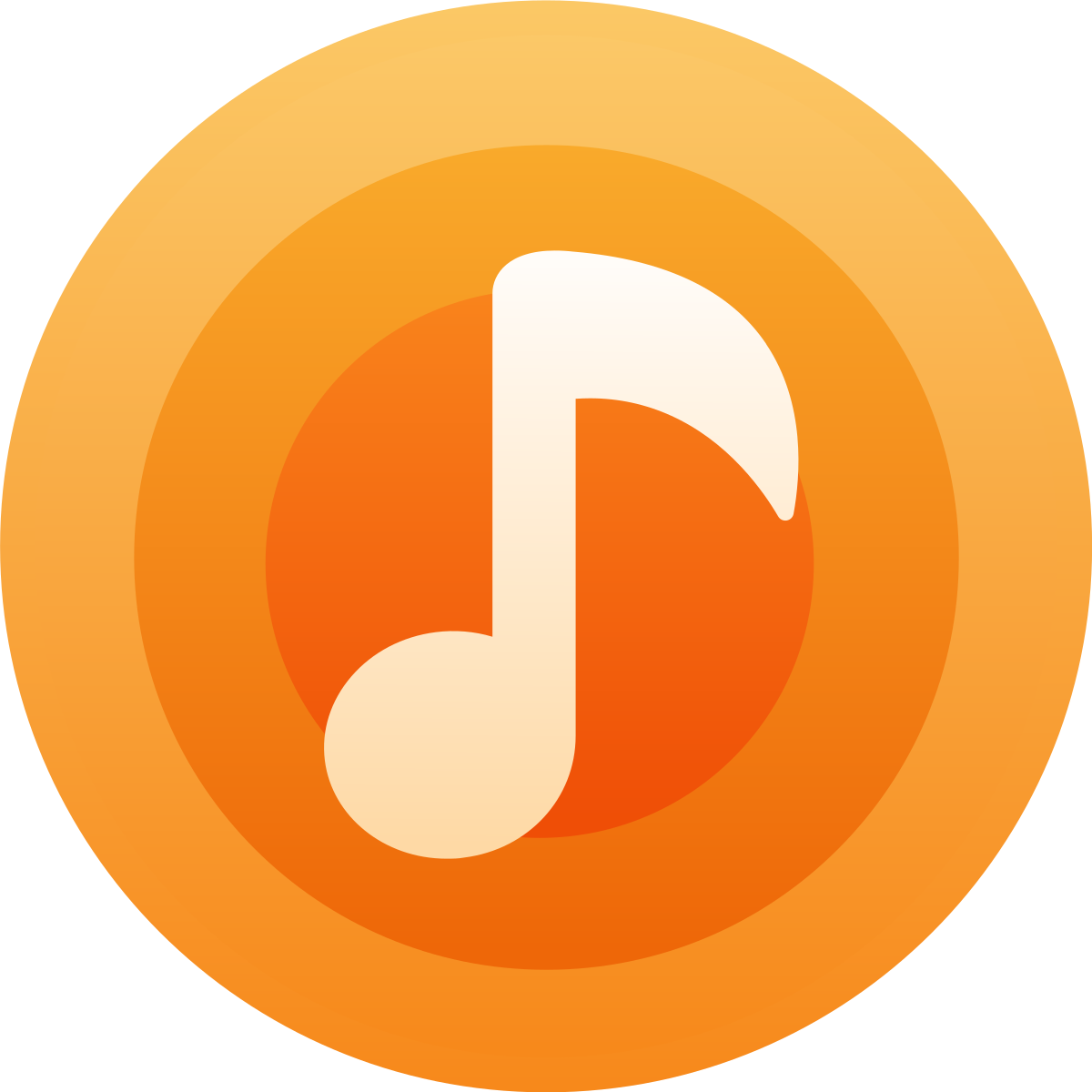 Orange Music Note Logo PNG