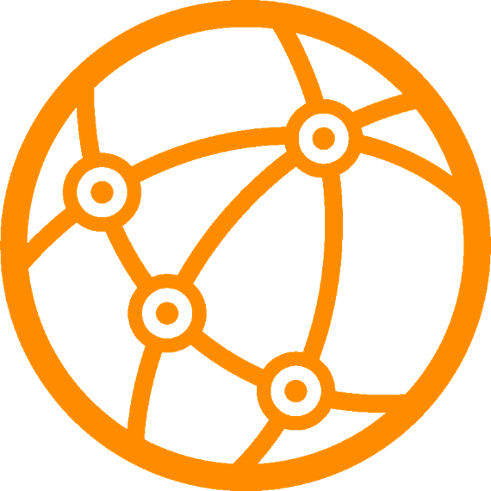 Orange Network Icon PNG