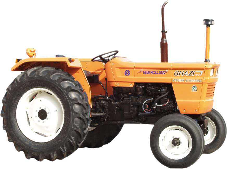 Orange New Holland Ghazi Tractor PNG